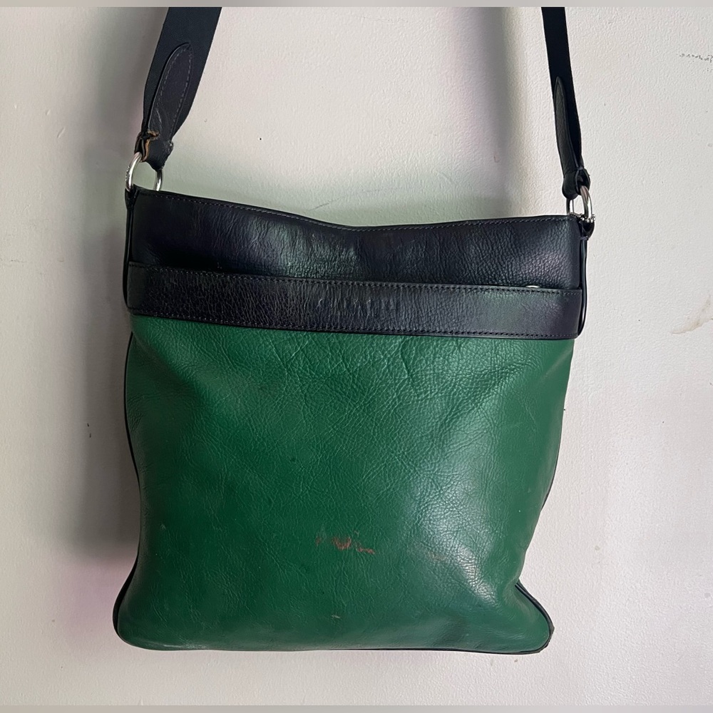 Coach Green and Black Leather Crossbody Bag - Picture 4 of 5